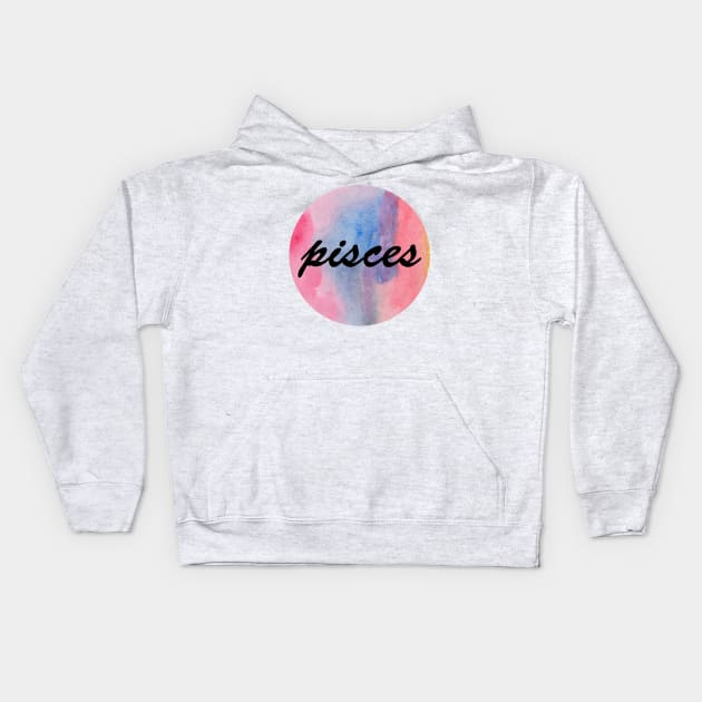 Pisces zodiac sign Kids Hoodie by deadblackpony